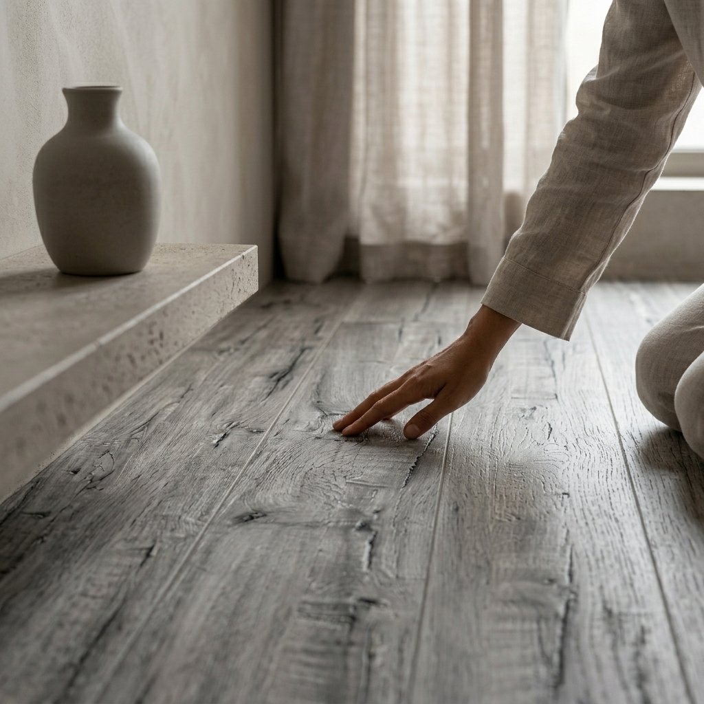 Excelam Pine Grey Laminate Flooring LM-3002 with natural wood finish