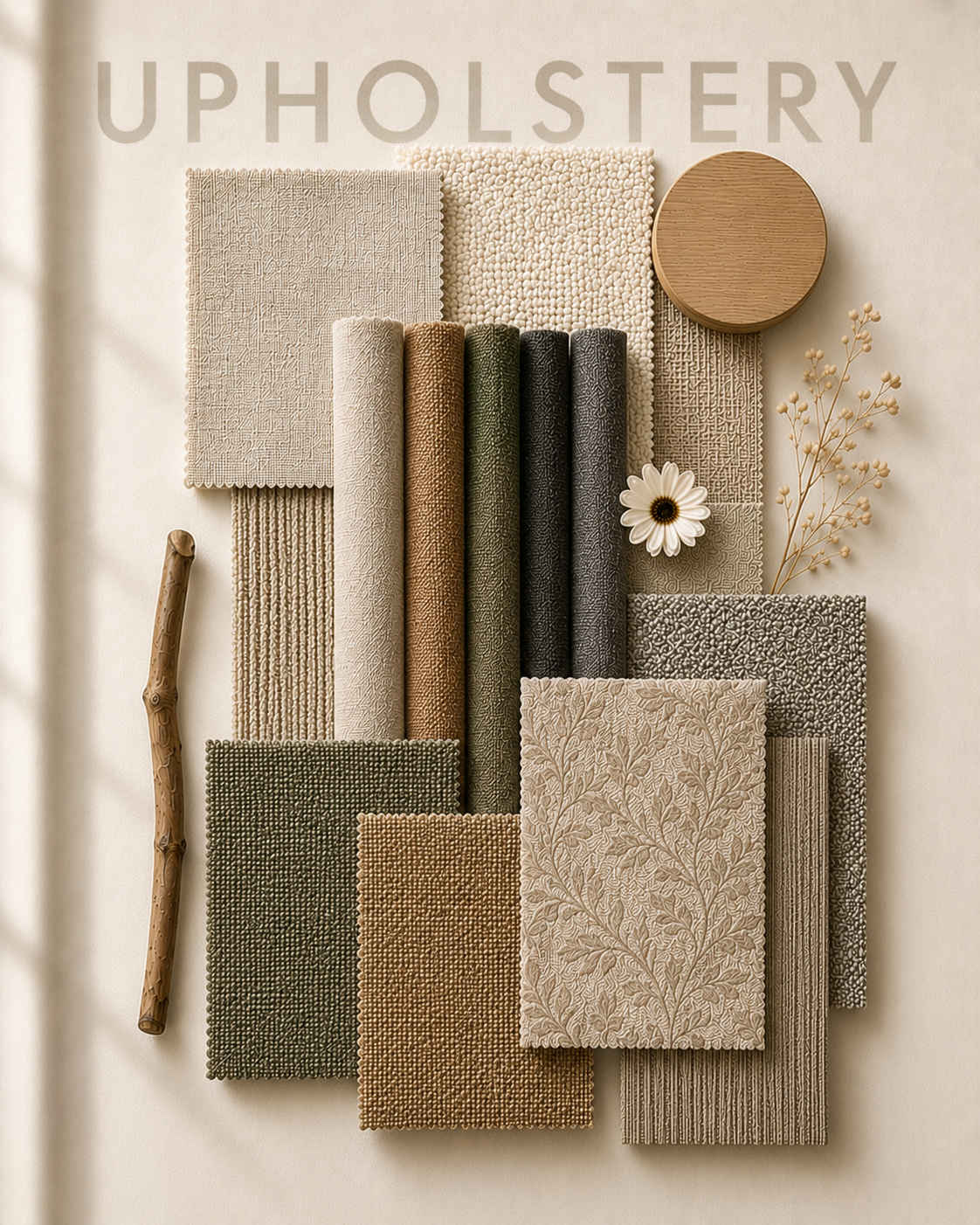 Premium upholstery fabric swatch